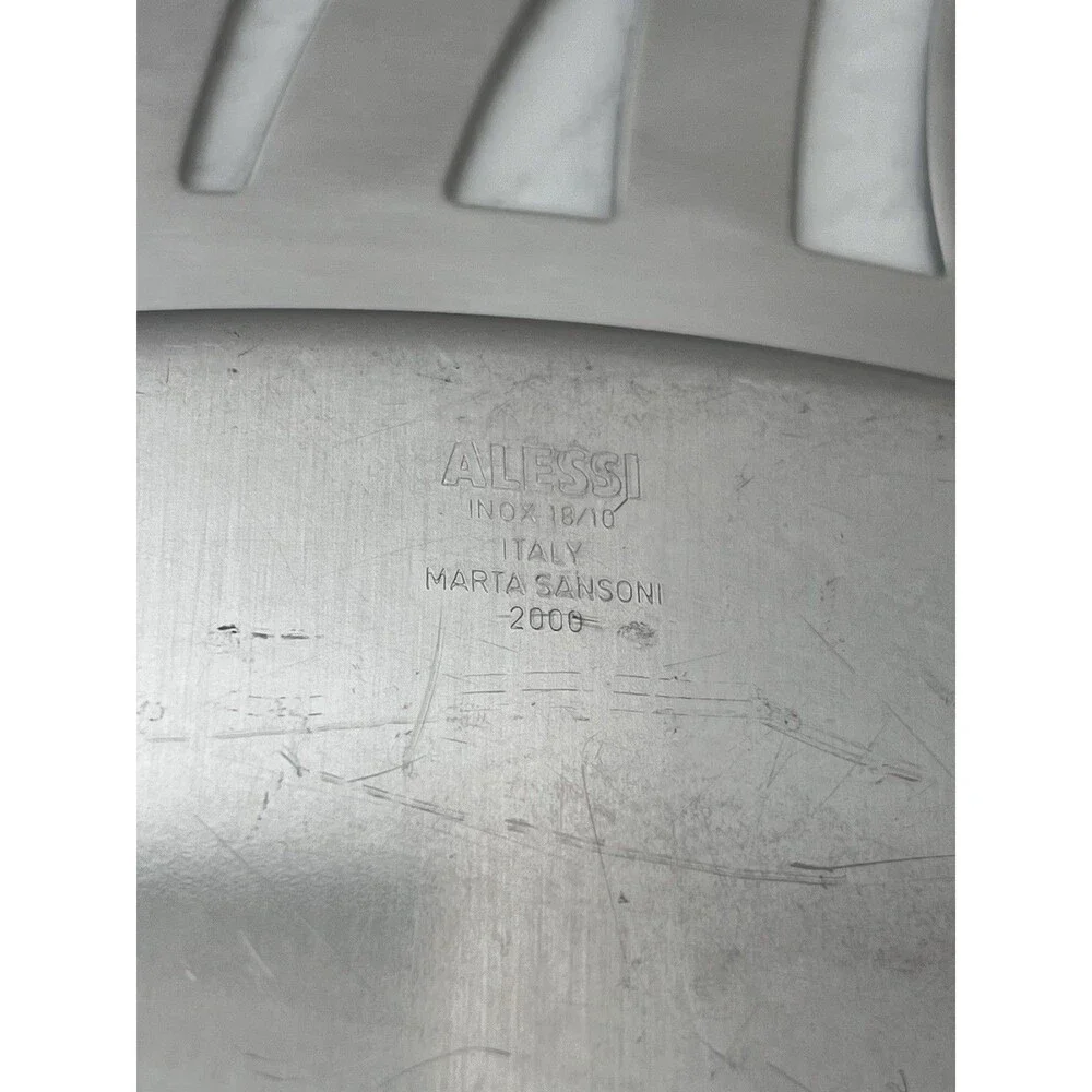 Marta Sansoni for Alessi - Tralcio Muto Round Tray in Stainless Steel